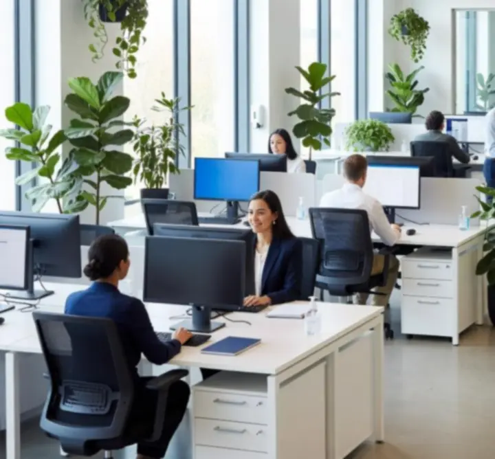 Bright, clean and well-kept workspace