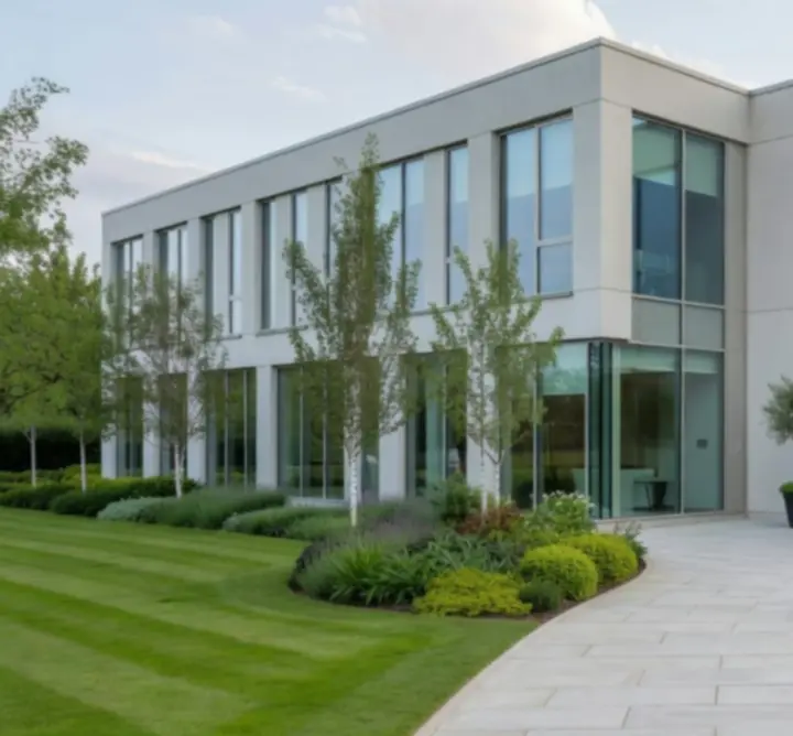 Exterior view of the PIPSI LTD office building in a modern UK business park